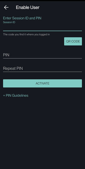 Image of the IBKR Mobile enable user page for android phone. 